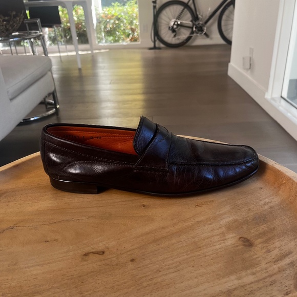 Santoni Loafers, Size 12, Brown main image 6